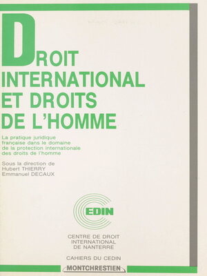 cover image of Droit international et droits de l'homme